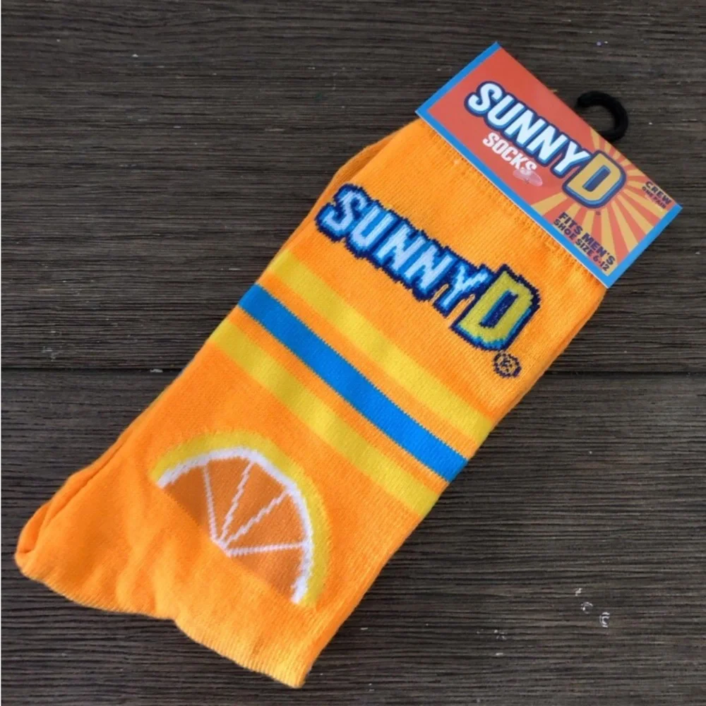 Sunny D Food novelty men’s crew socks